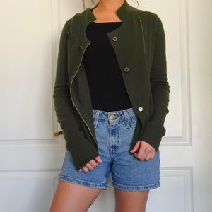 Chic Olive Sweater Coat
